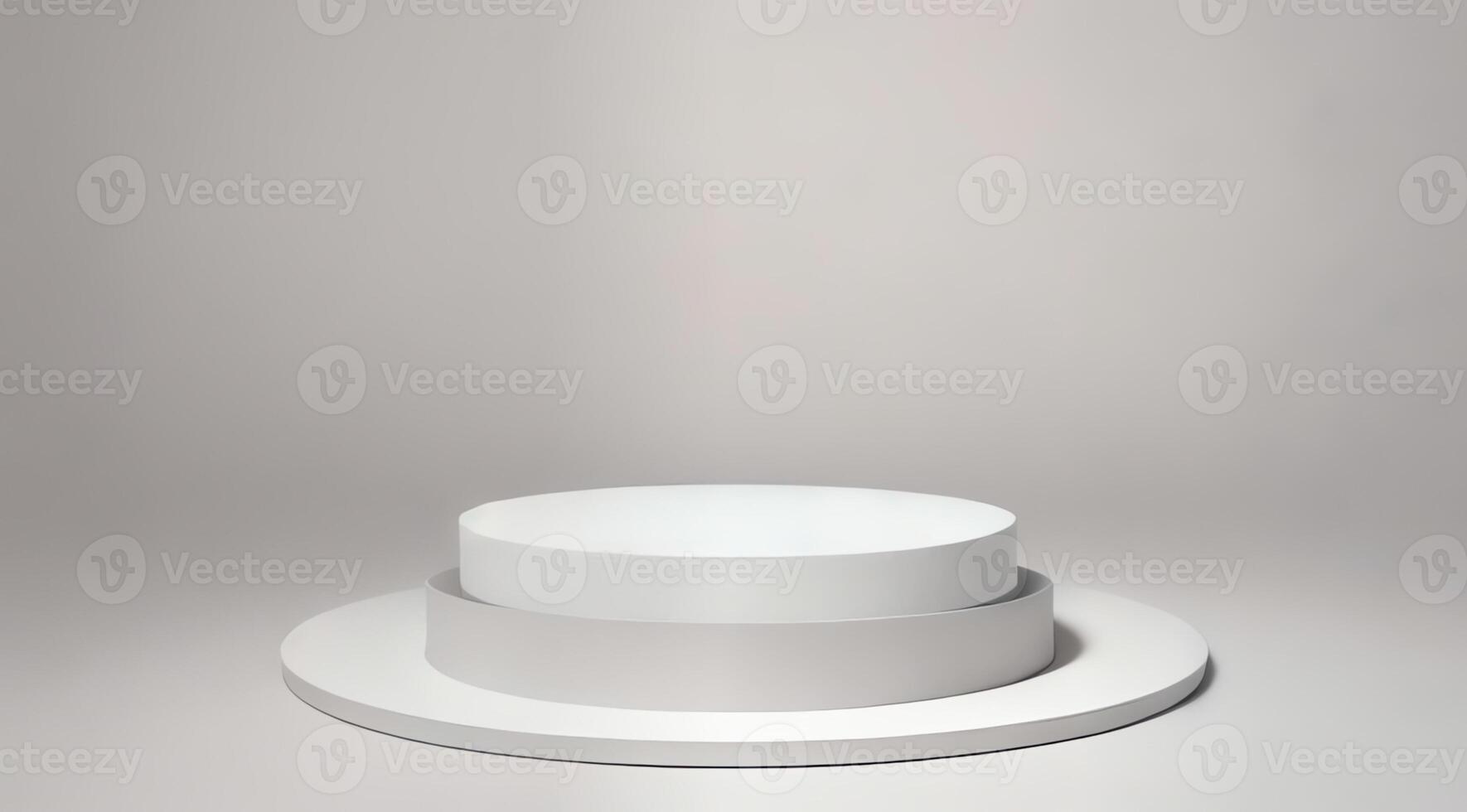 AI generated 3D illustration product podium mock up display isolated on white background ai generated photo