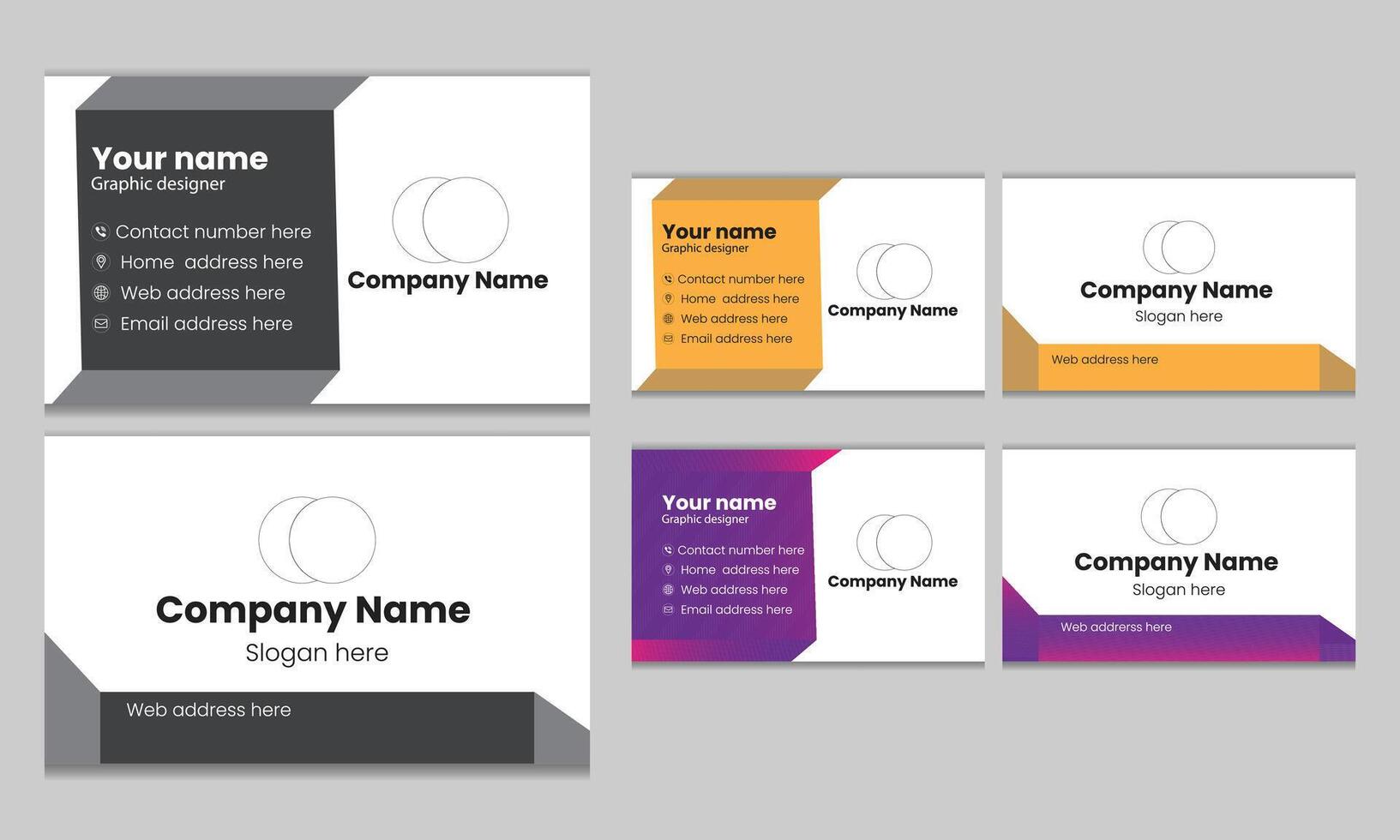 Business card design vector