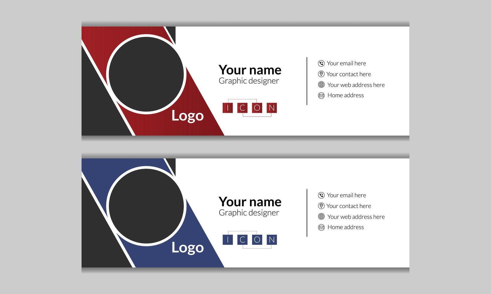 Email signature design templet vector