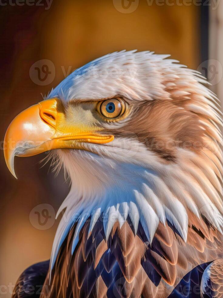 AI generated Close-up photo of an eagle or hawk