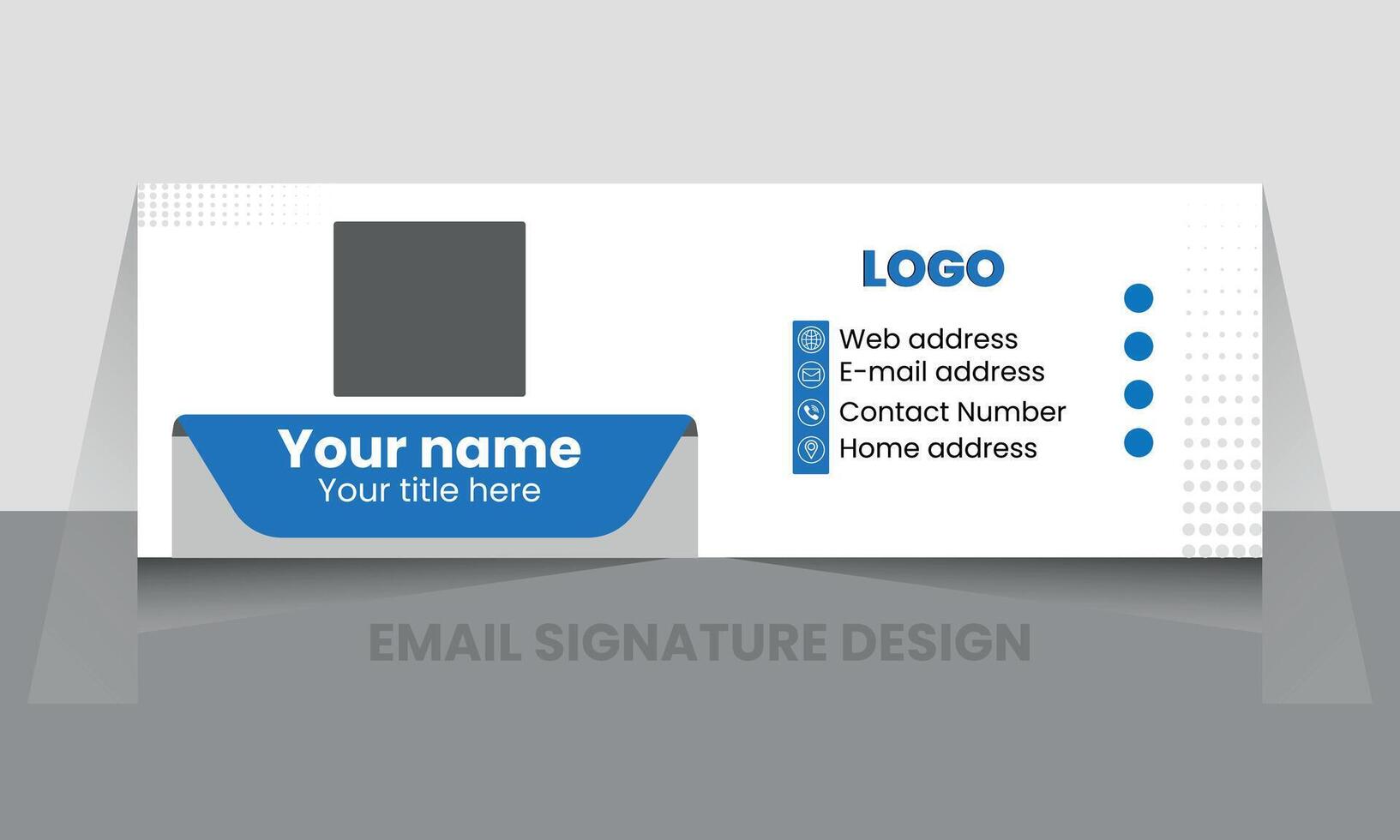 Email signature Design or email footer Design vector