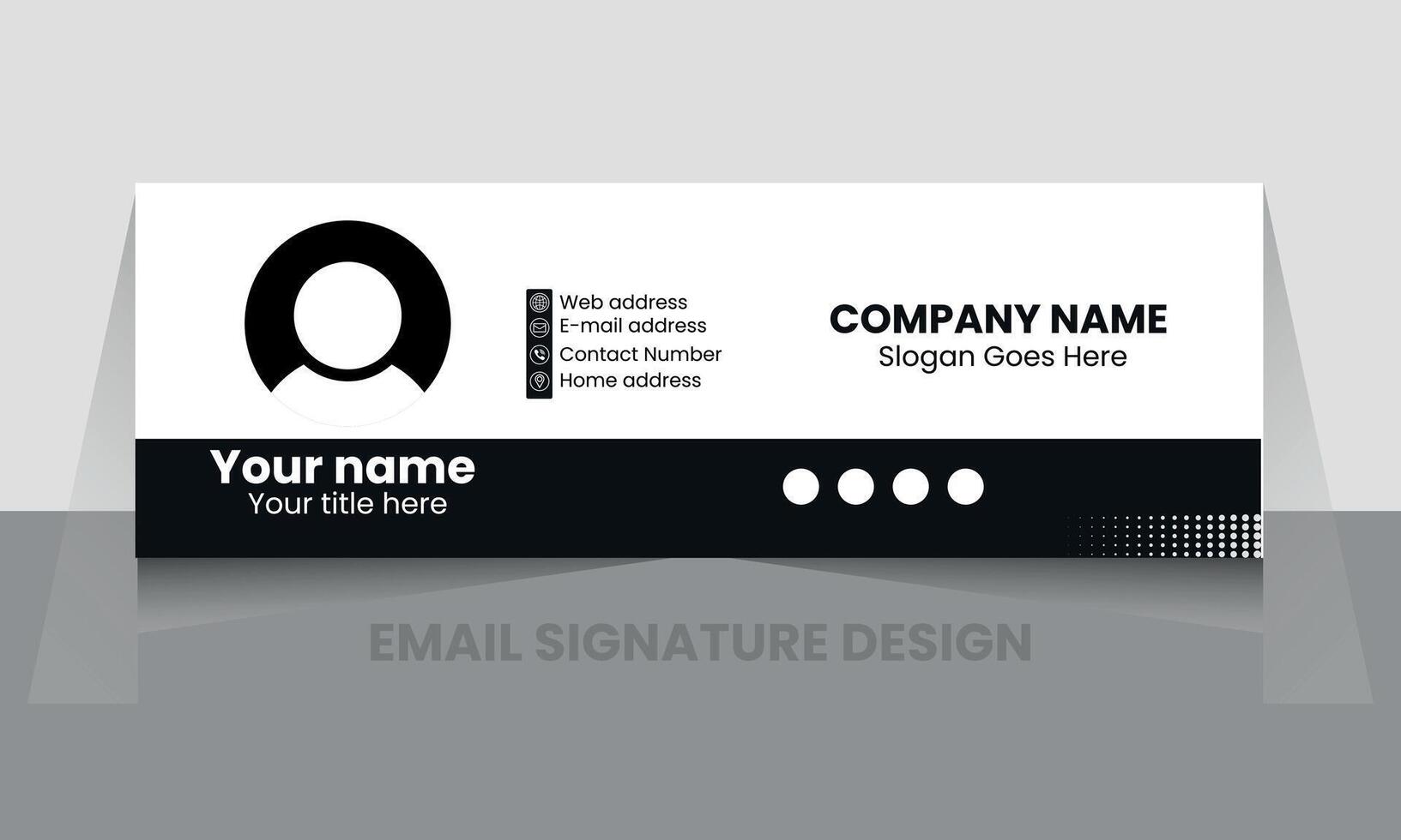 Email signature Design or email footer Design vector