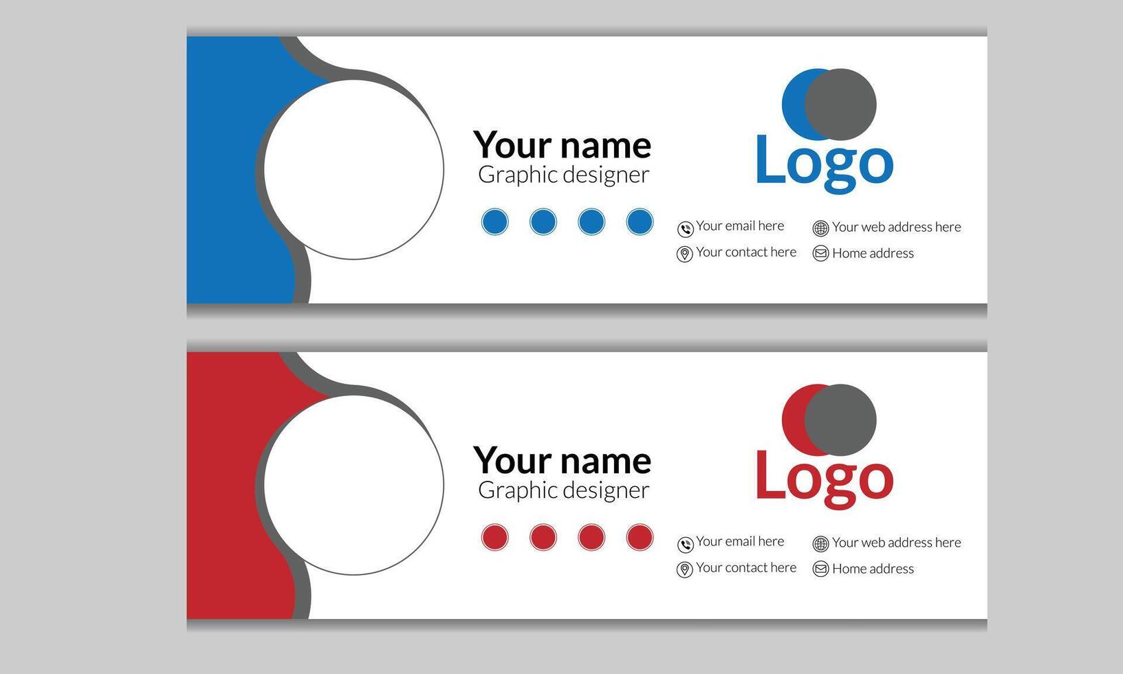 Email signature design templet vector