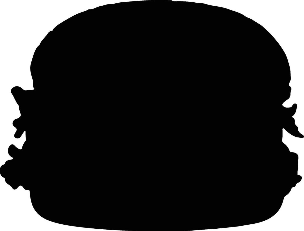 Burger silhouette vector illustration isolated white background