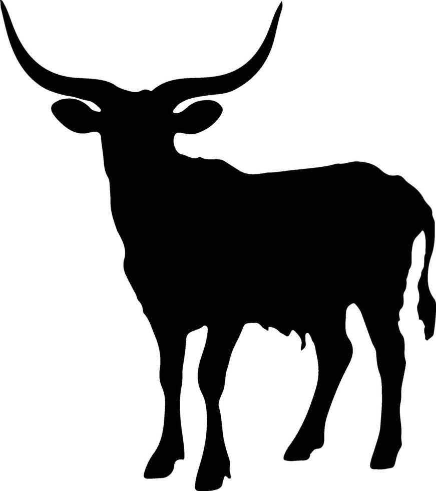 Goat Silhouette illustration Vector White Background