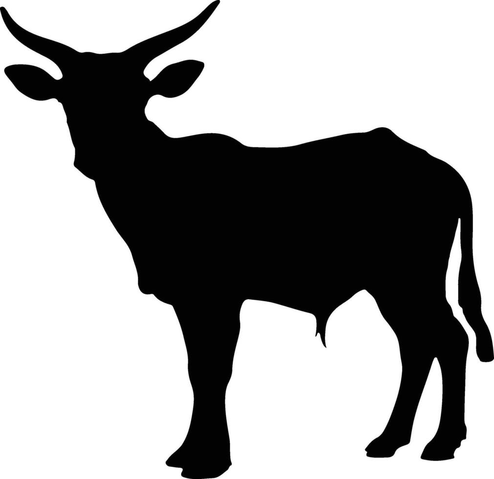 Goat Silhouette illustration Vector White Background