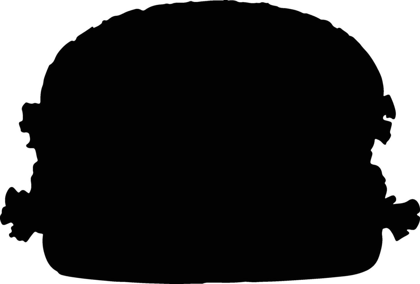 Burger silhouette vector illustration isolated white background
