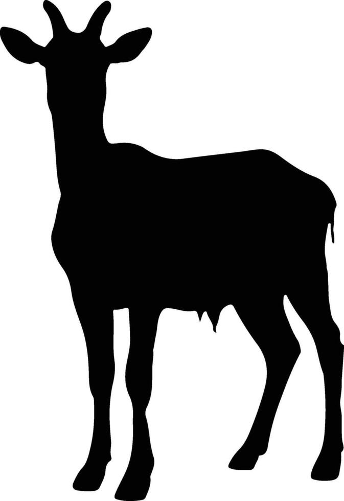 Goat Silhouette illustration Vector White Background