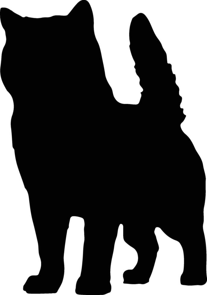 Cat Silhouette illustration Vector White Background