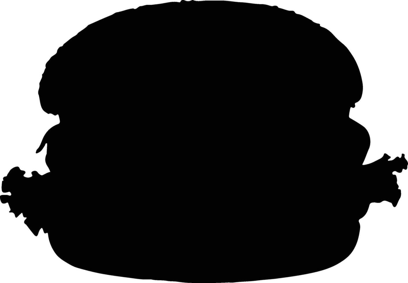 Burger silhouette vector illustration isolated white background
