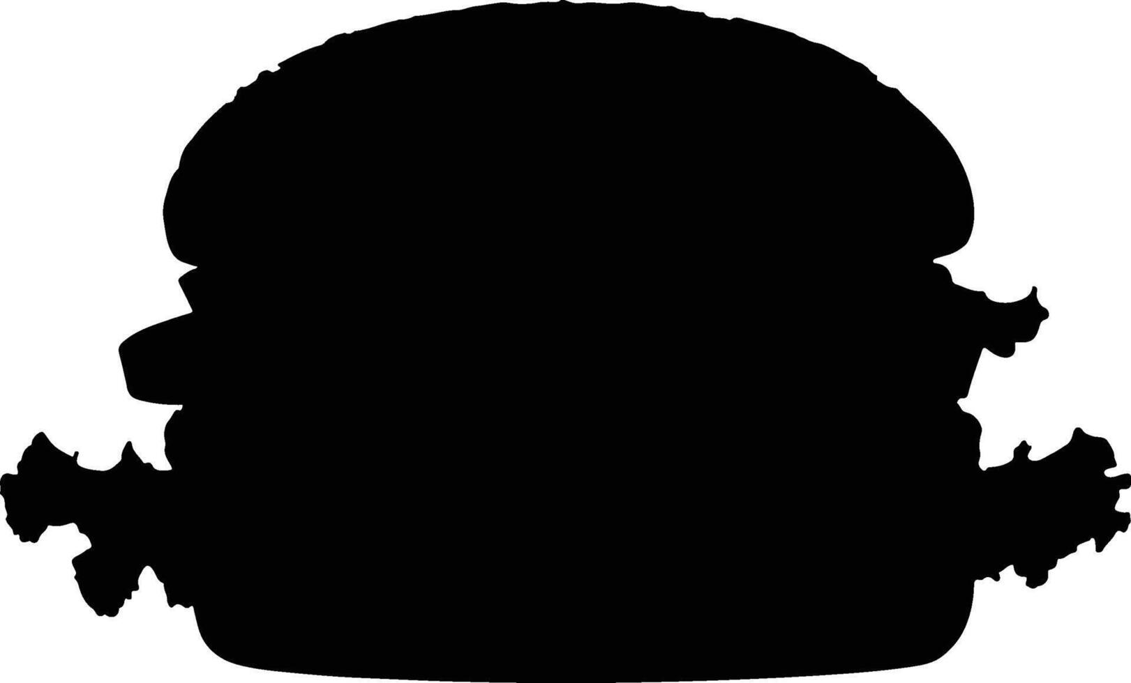 Burger silhouette vector illustration isolated white background
