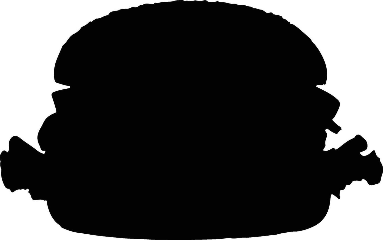 Burger silhouette vector illustration isolated white background
