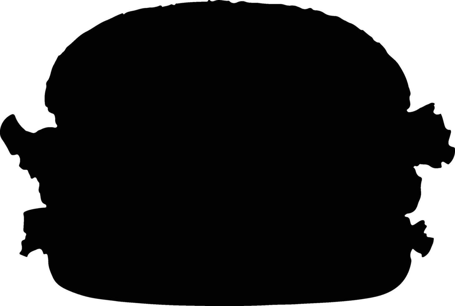 Burger silhouette vector illustration isolated white background
