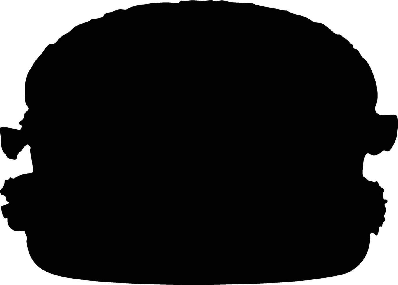 Burger silhouette vector illustration isolated white background