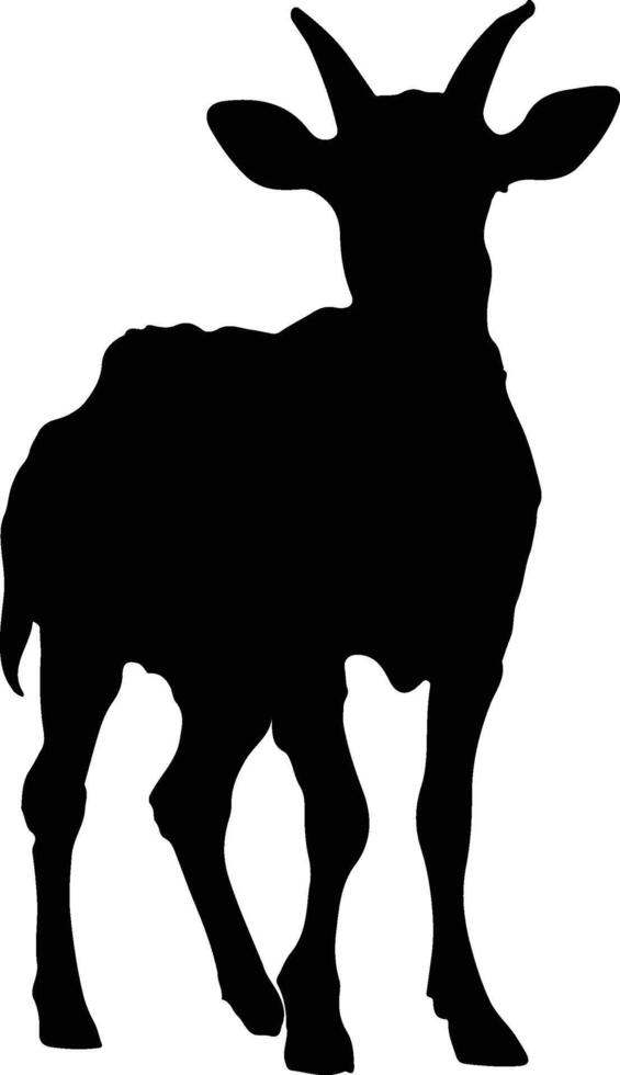 Goat Silhouette illustration Vector White Background