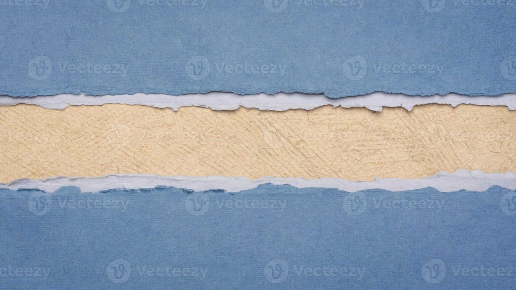 paper abstract in blue and beige with a copy space, blank web banner photo
