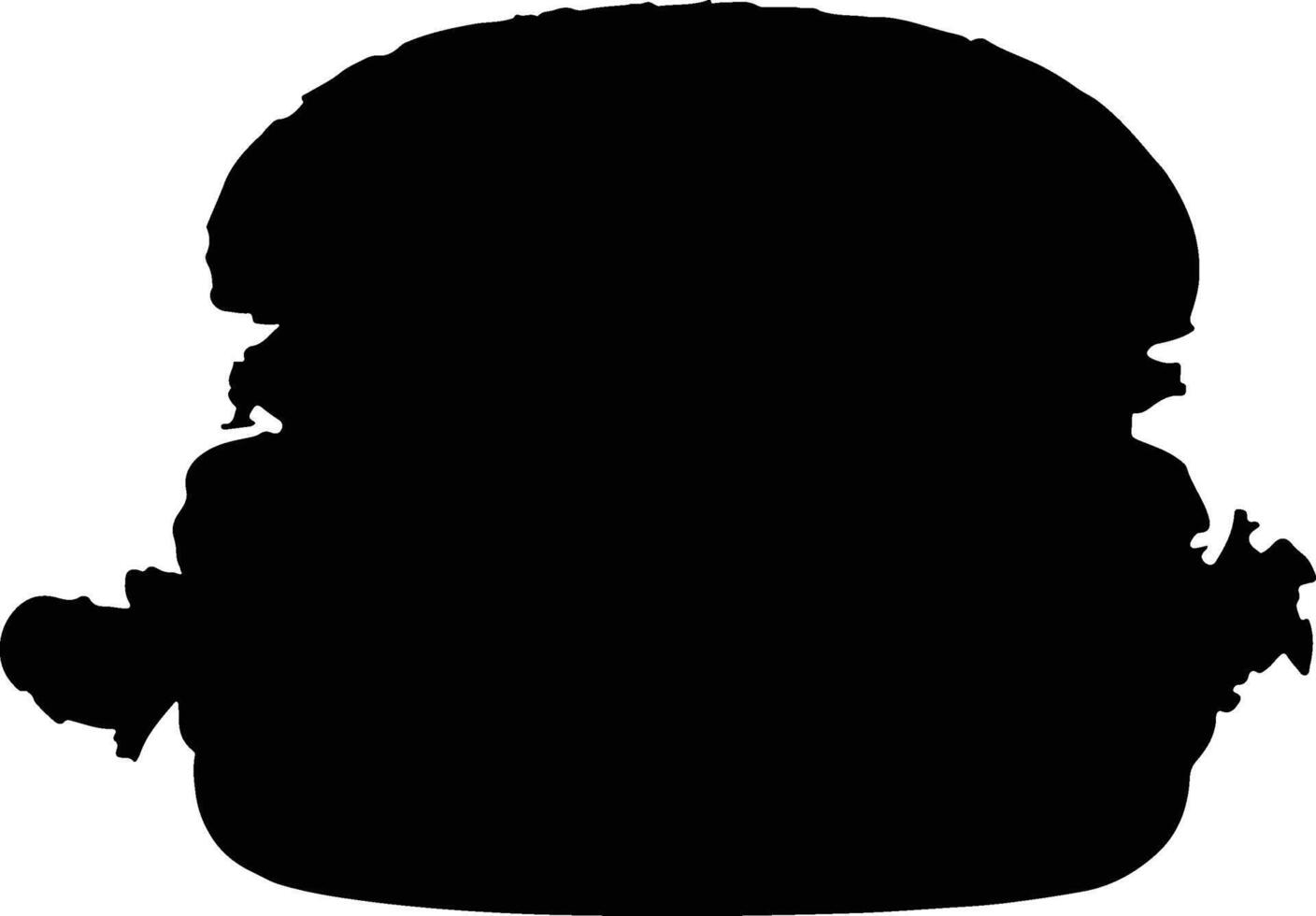 Burger silhouette vector illustration isolated white background