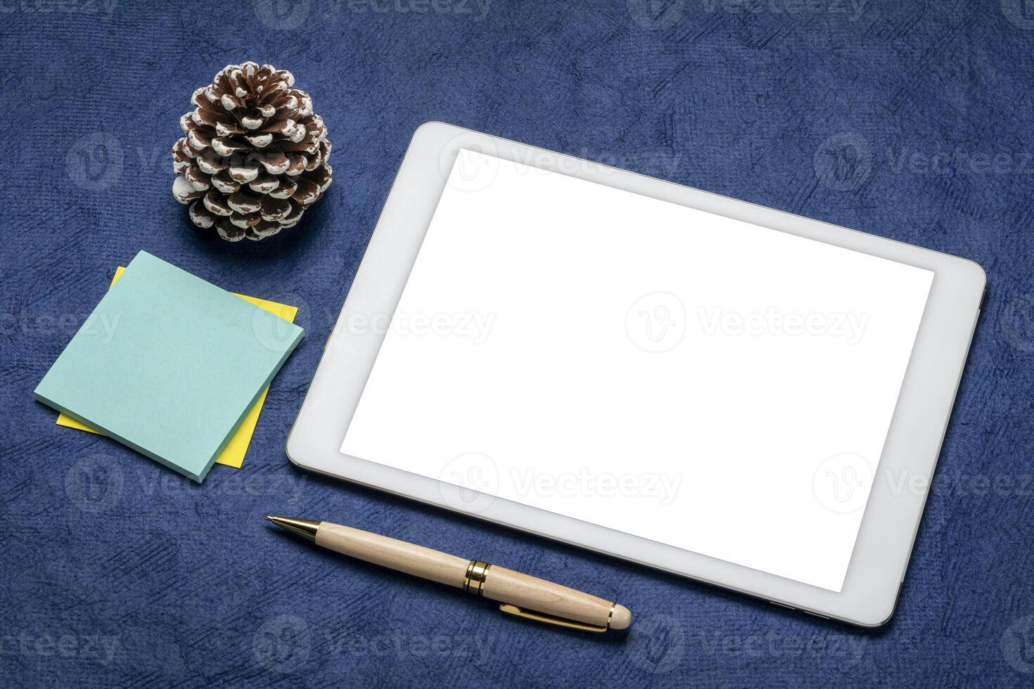 mockup of digital tablet with a blank isolated screen photo