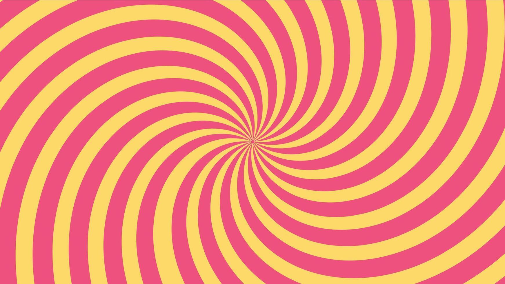 un amarillo y rosado espiral modelo en un rosado antecedentes vector
