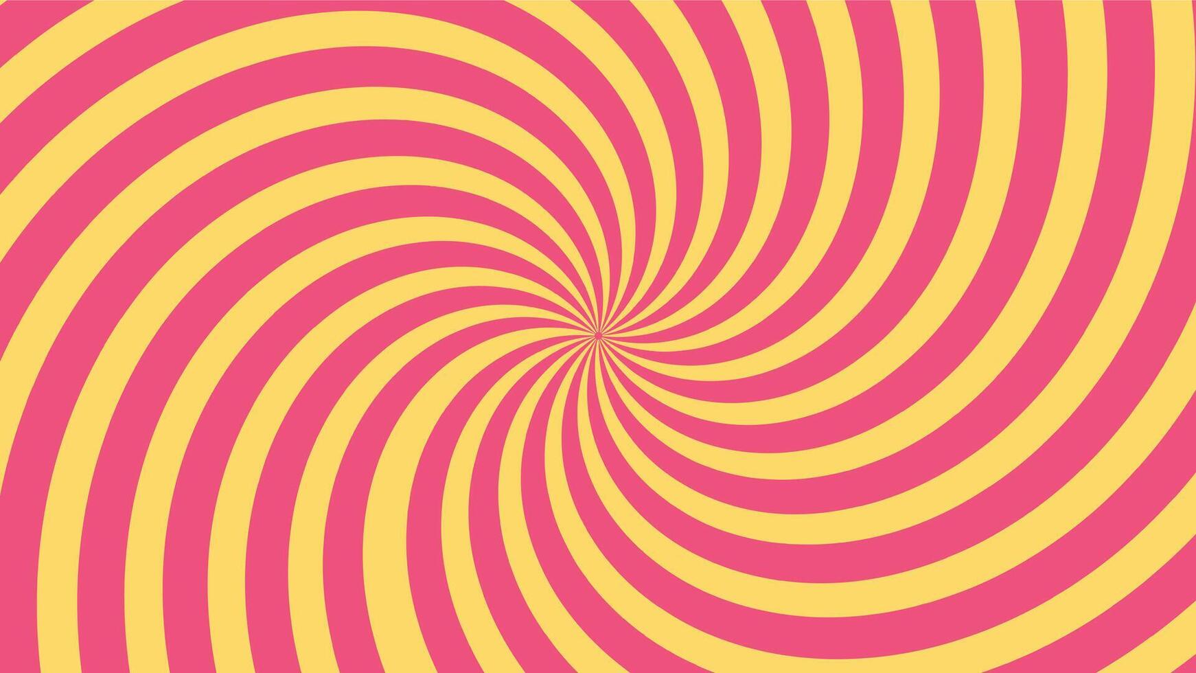 a yellow and pink spiral pattern on a pink background vector