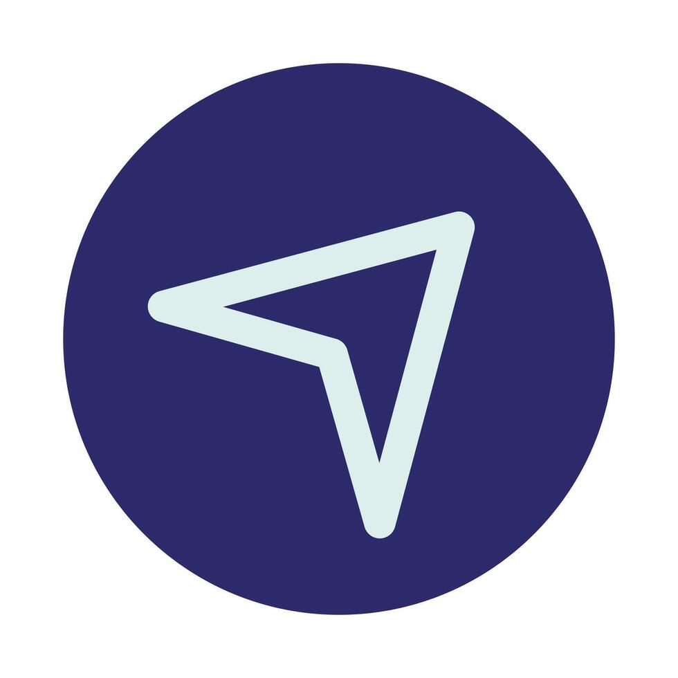 the logo for the app, which is a blue circle with a white arrow vector
