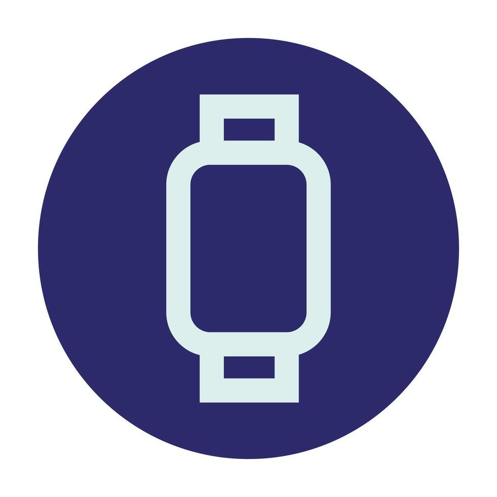 a blue circle with a white square on it vector
