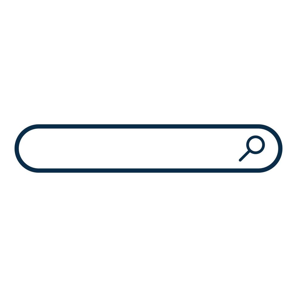 a line drawing of a search bar vector