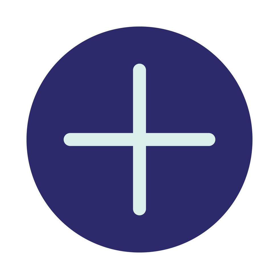 a blue circle with a cross on it vector