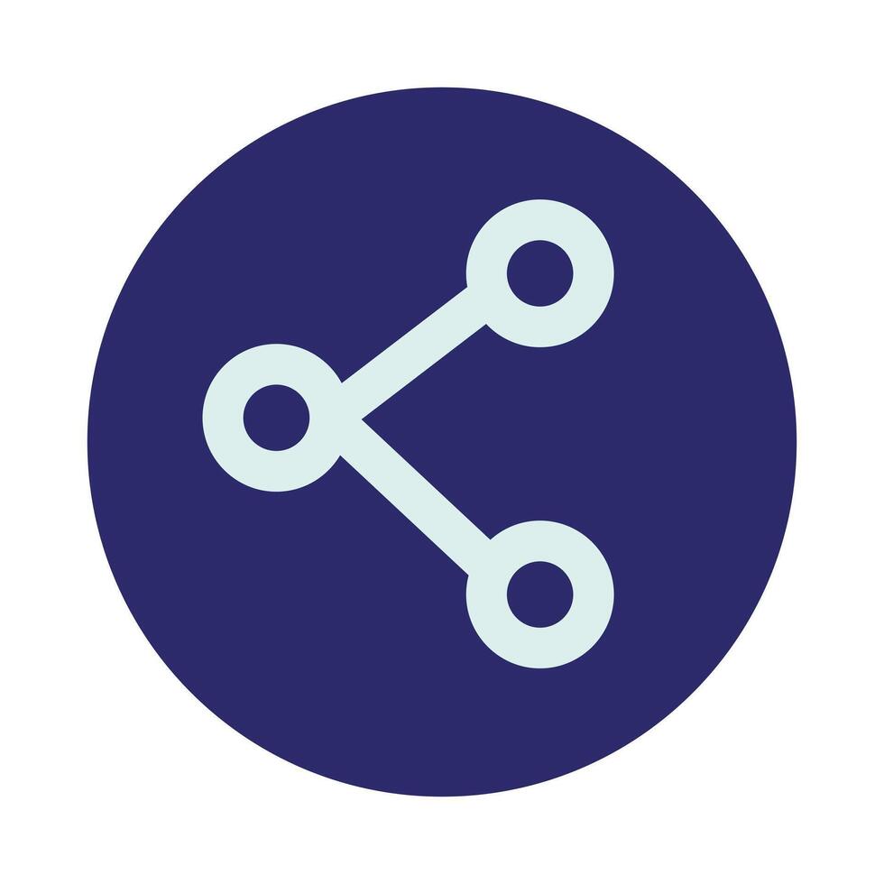 a blue circle with two circles on it vector