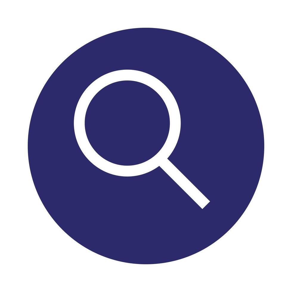 a magnifying glass icon on a white background vector