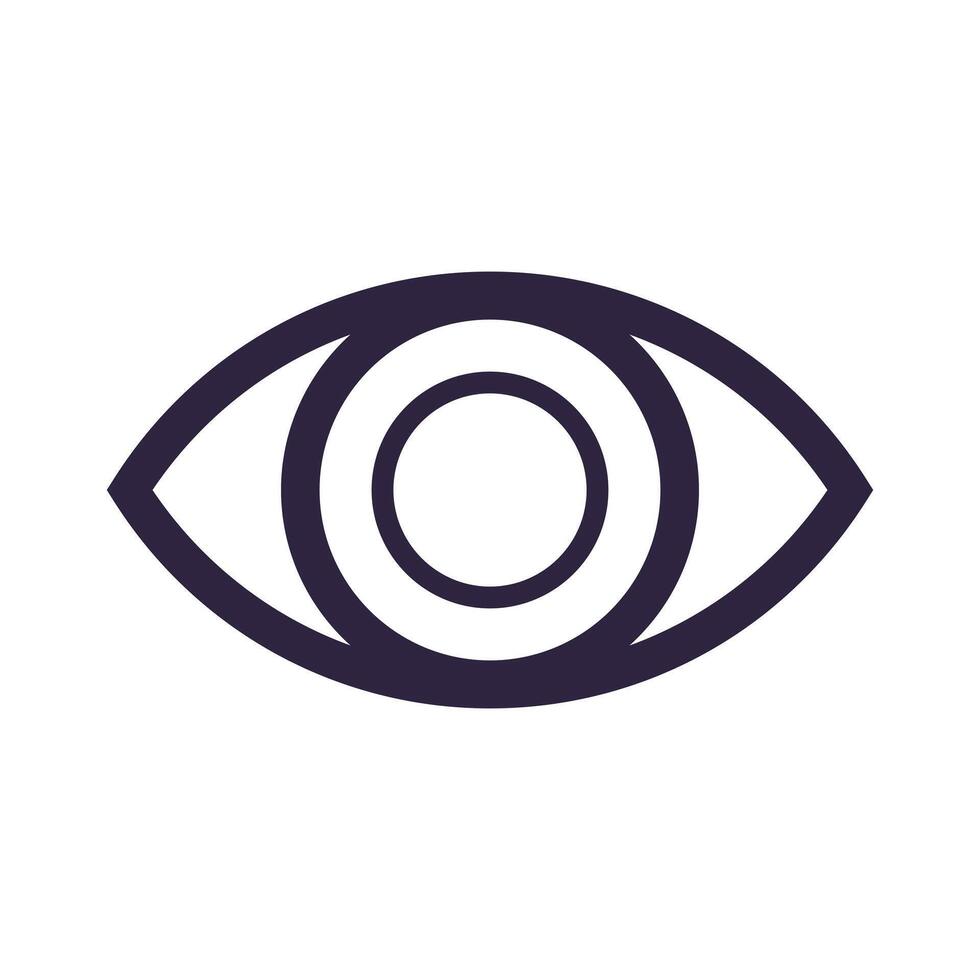 un ojo icono en un blanco antecedentes vector