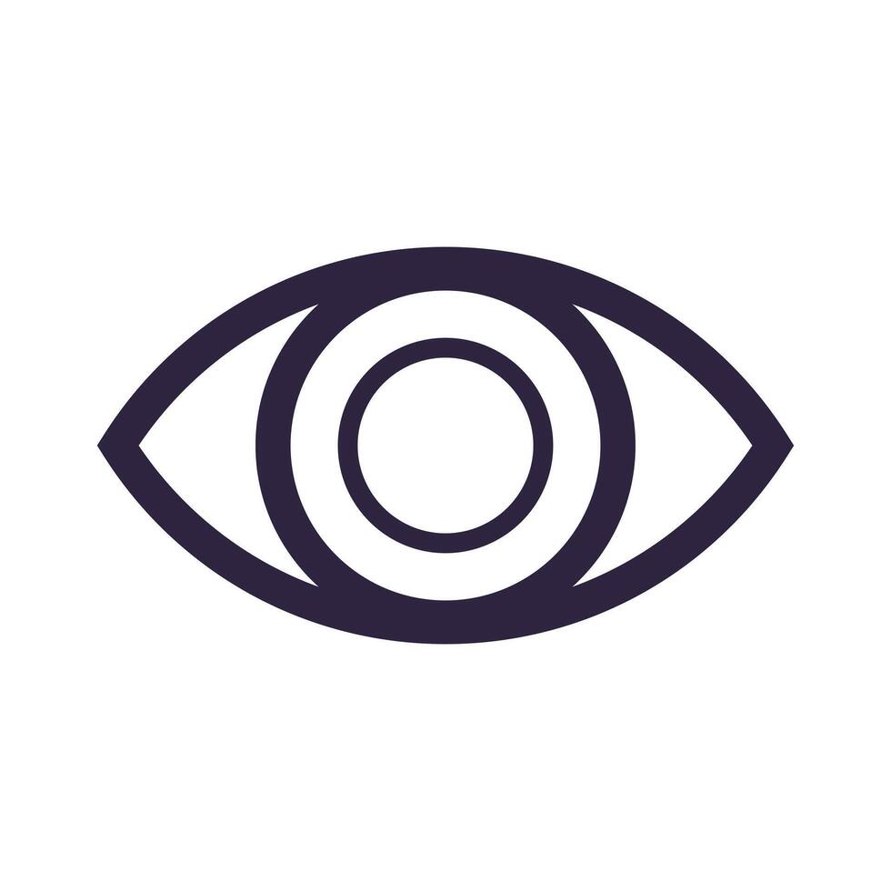 an eye icon on a white background vector