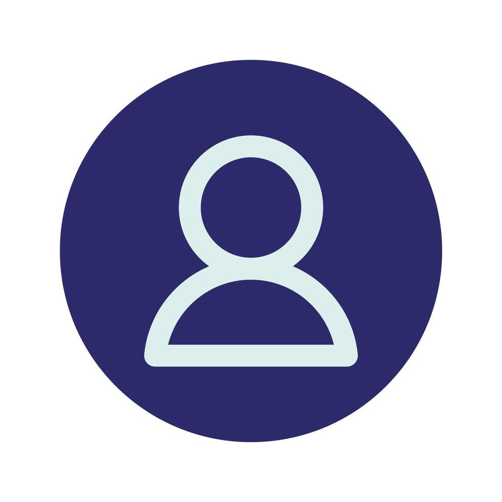a person icon in a blue circle vector