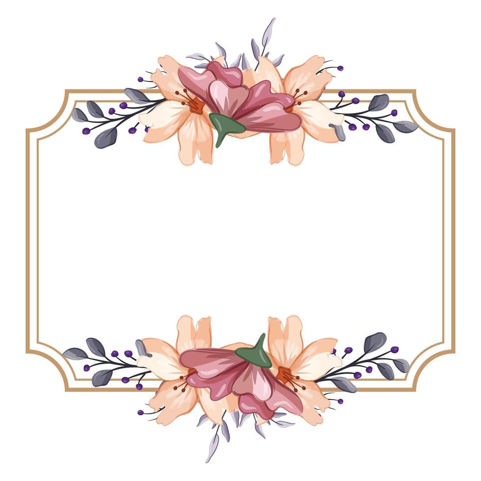 decorativo floral follaje ornamento para Boda invitación vector