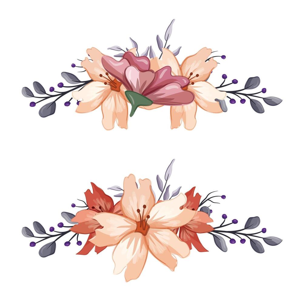 decorativo floral follaje ornamento para Boda invitación vector