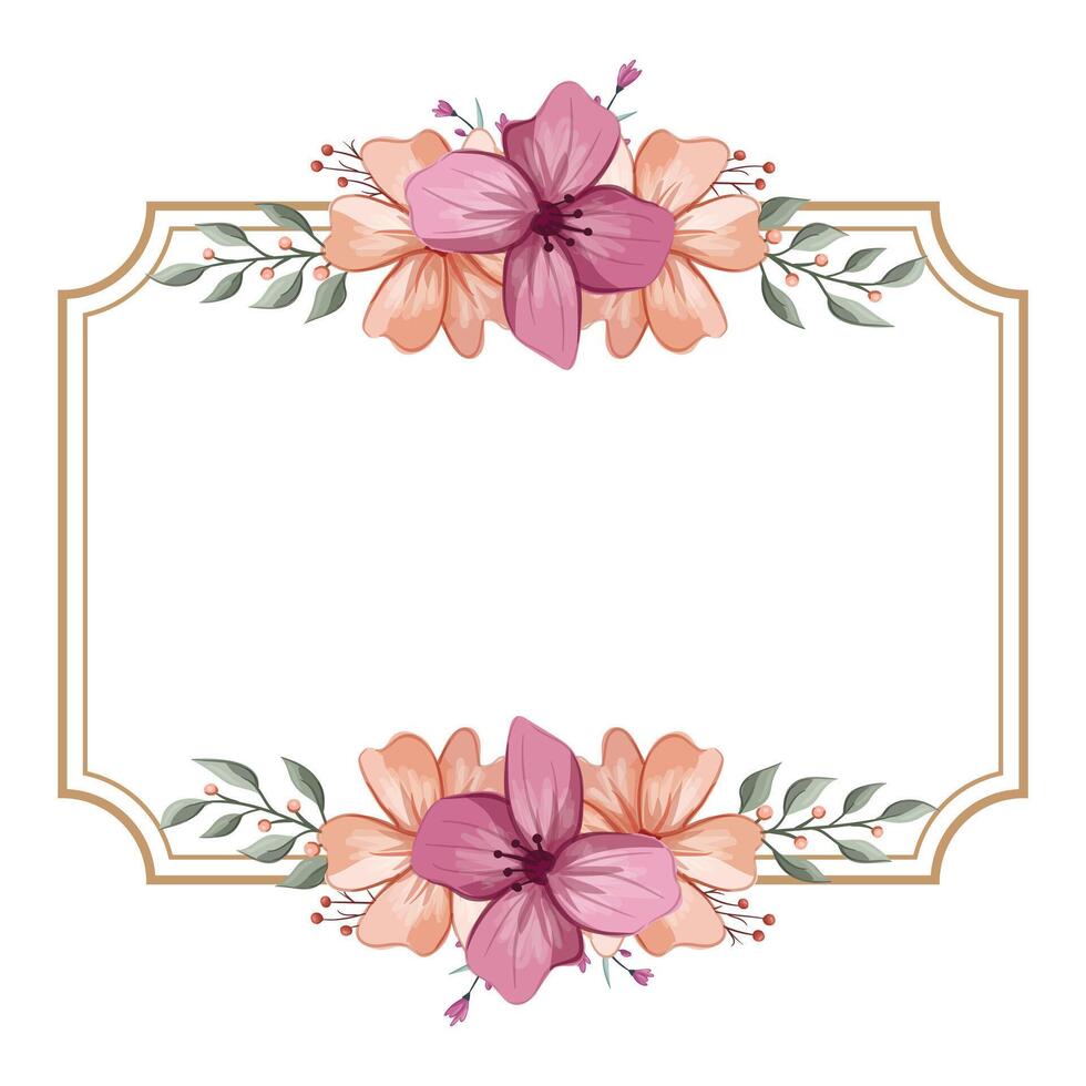 Decorative Floral Foliage Ornament for Wedding Invitation vector