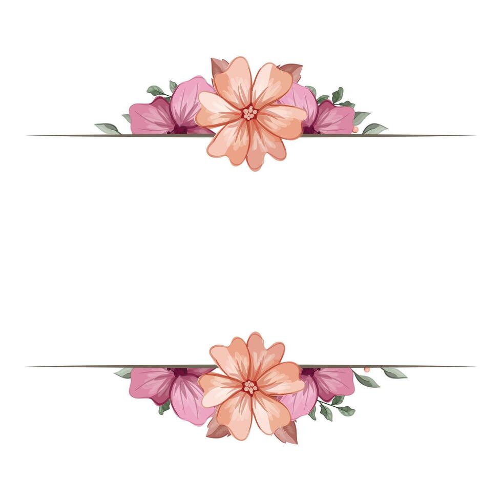 decorativo floral follaje ornamento para Boda invitación vector