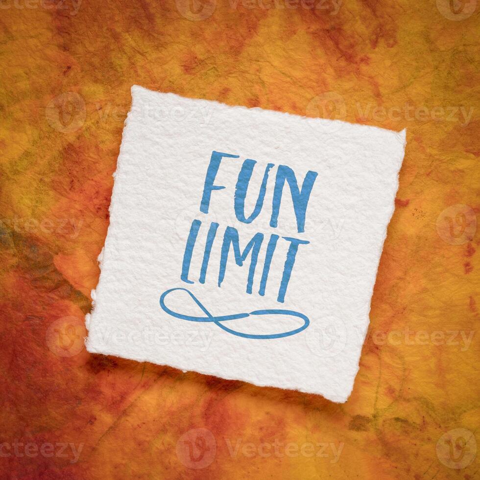 fun limit infinity - handwriting on an art paper, humor concept photo