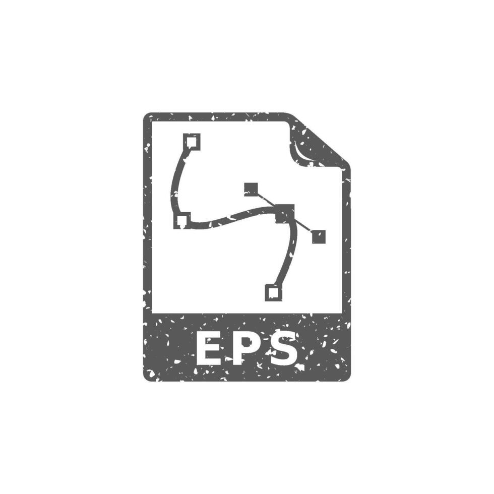 EPS file format icon in grunge texture vector illustration