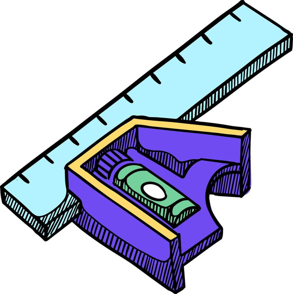 Ruler icon  style color vector illustration