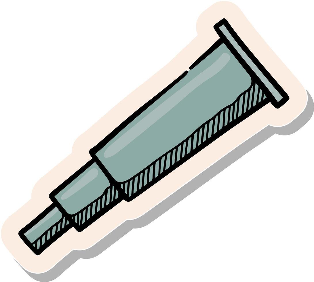 Hand drawn sticker style Telescope icon vector illustration