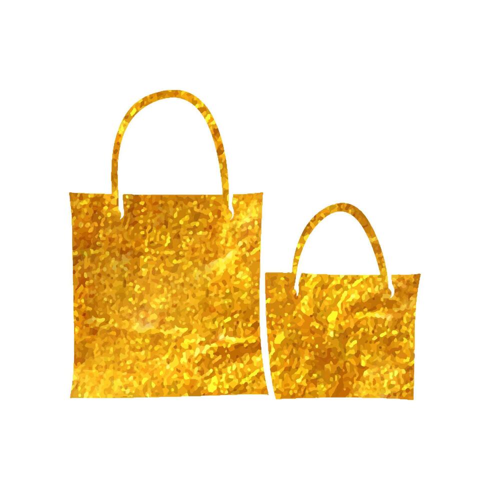 mano dibujado compras pantalones icono en oro frustrar textura vector ilustración