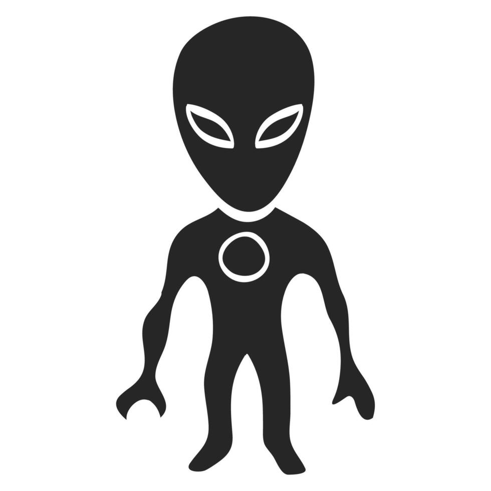 Hand drawn Alien vector illustration