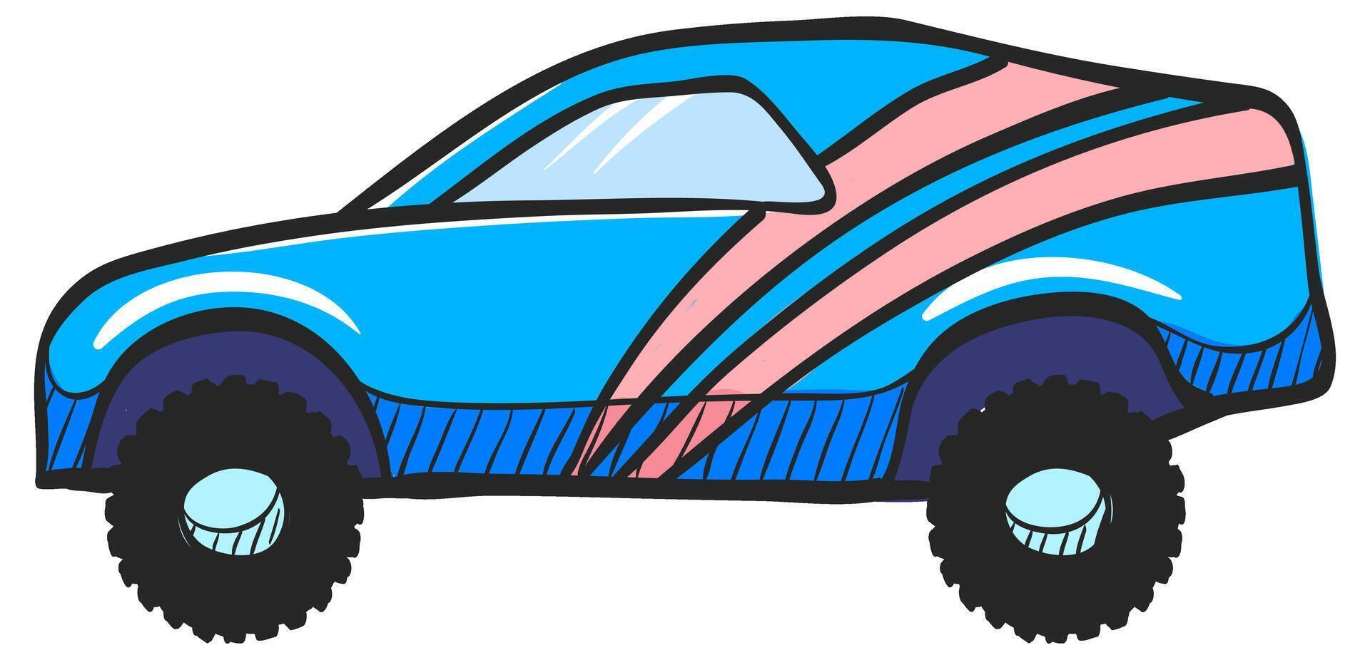 reunión coche icono en mano dibujado color vector ilustración