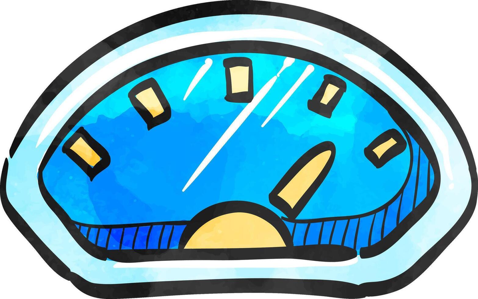 Dashboard icon in watercolor style. vector