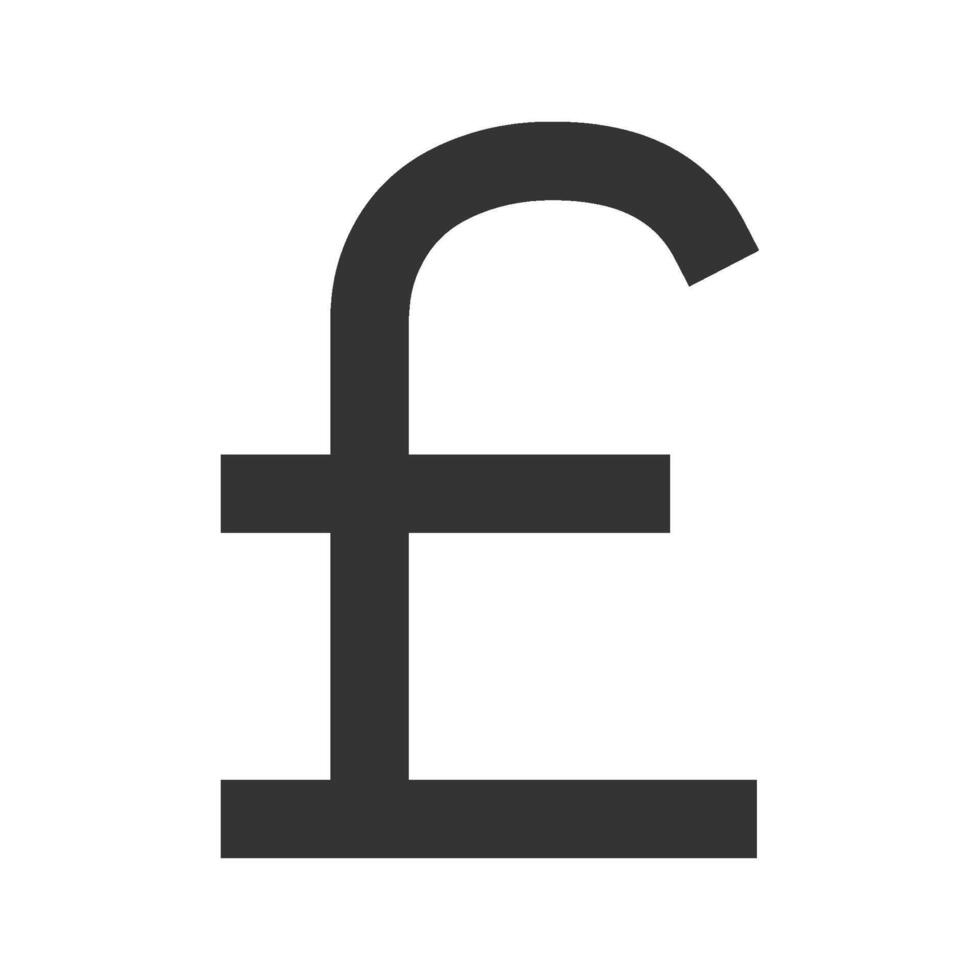 Outline Icon - Pound sterling symbol vector