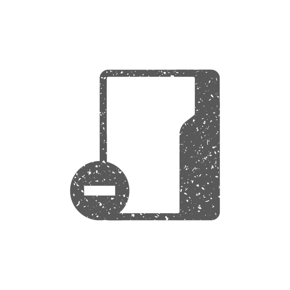 Folder icon in grunge texture vector illustration