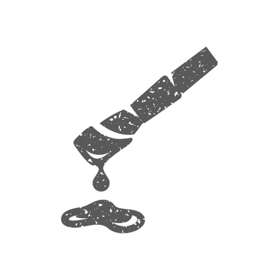 Paint brush icon in grunge texture vector illustration