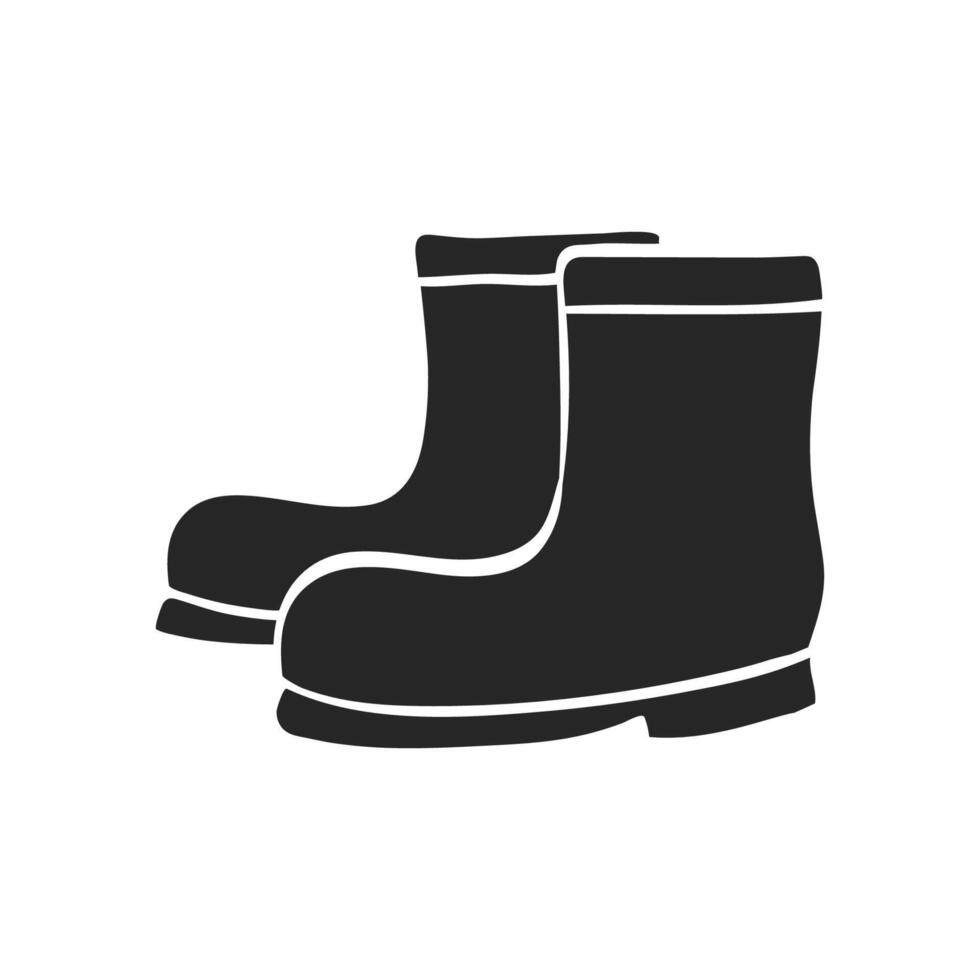 mano dibujado mojado botas vector ilustración