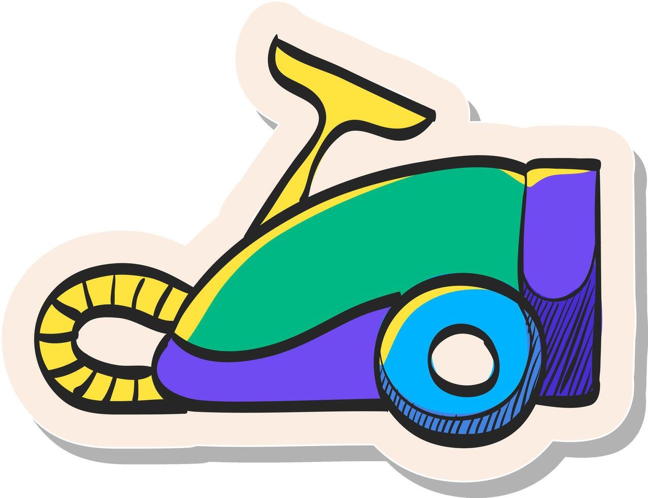 Hand drawn sticker style icon Vacuum cleaner vector